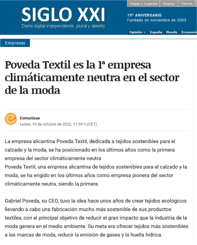 siglo xxi poveda textil